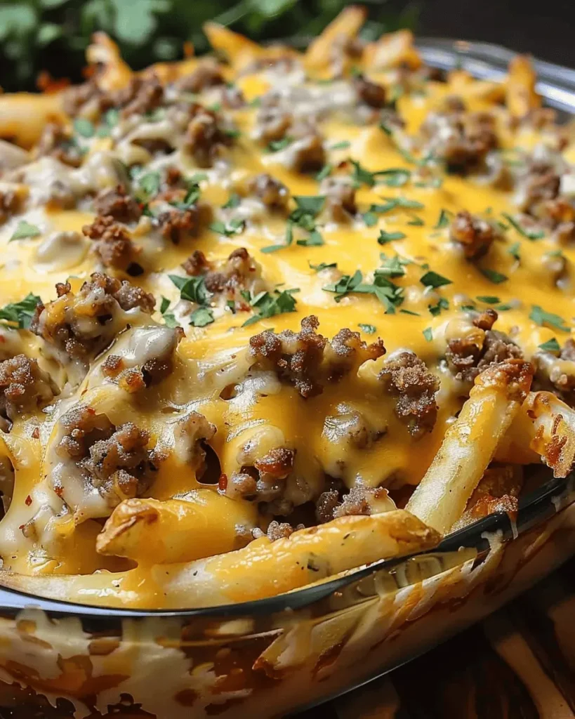 Cheeseburger French Fry Casserole