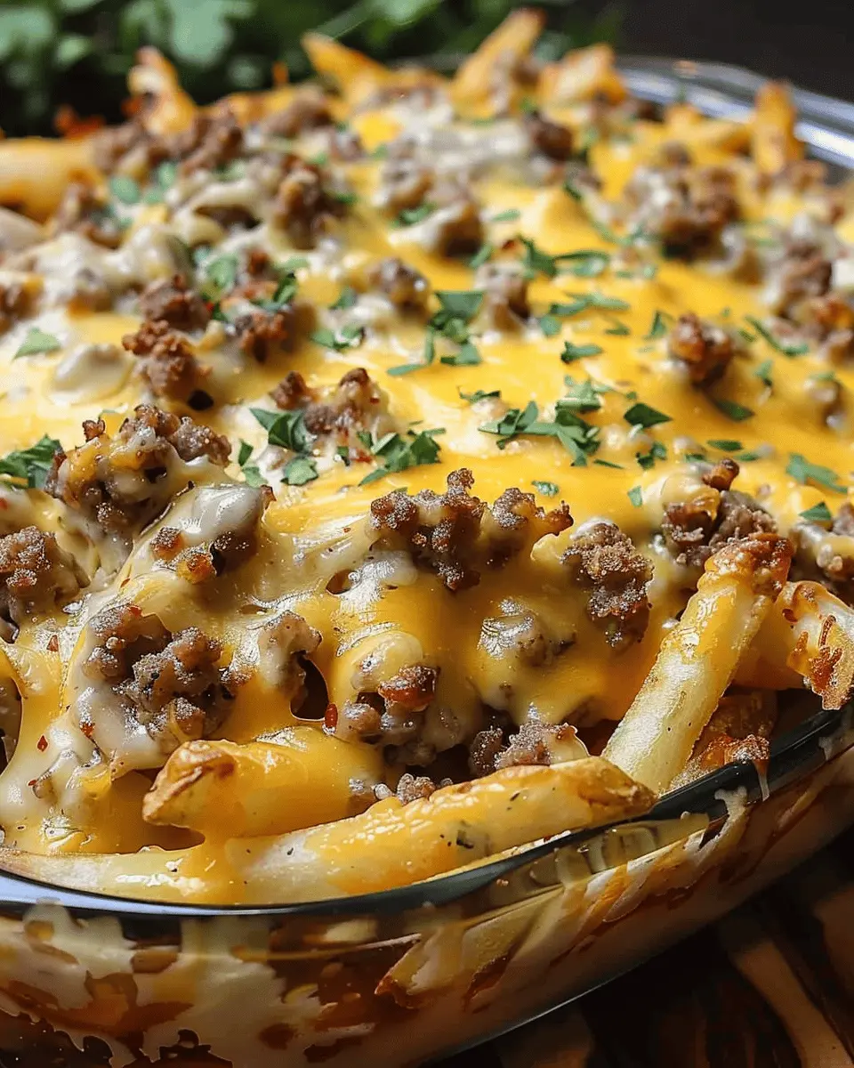 Cheeseburger French Fry Casserole