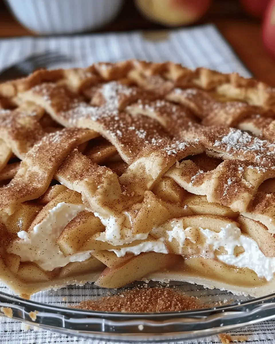 Snickerdoodle Cream Cheese Apple Pie