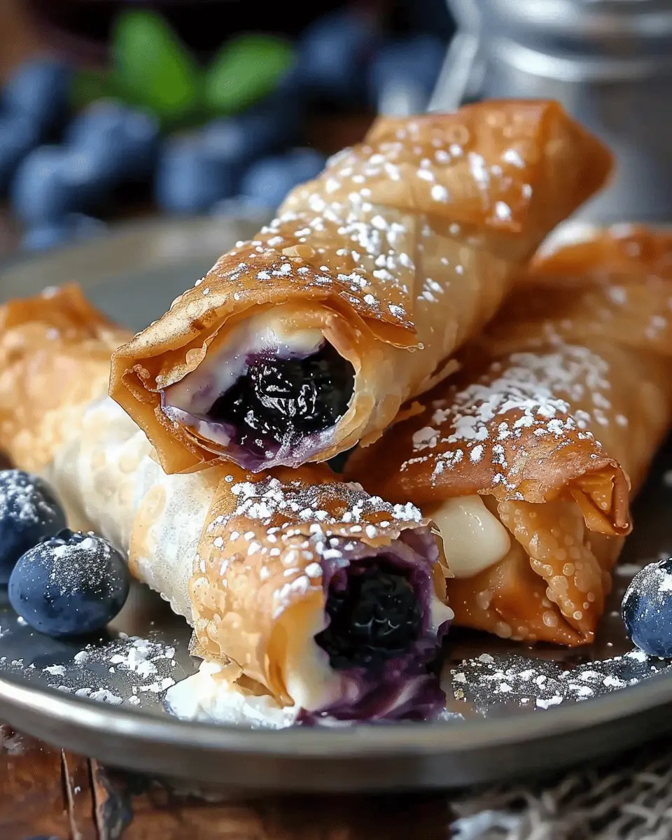 Blueberry Cream Cheese Egg Rolls