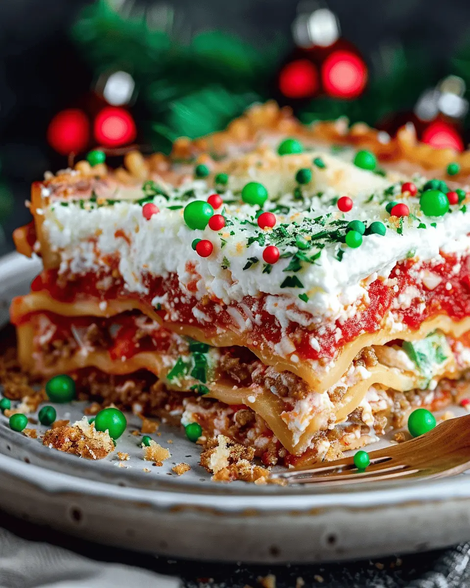 No-Bake Christmas Lasagna