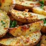 Irresistible Baked Garlic Parmesan Potato Wedges