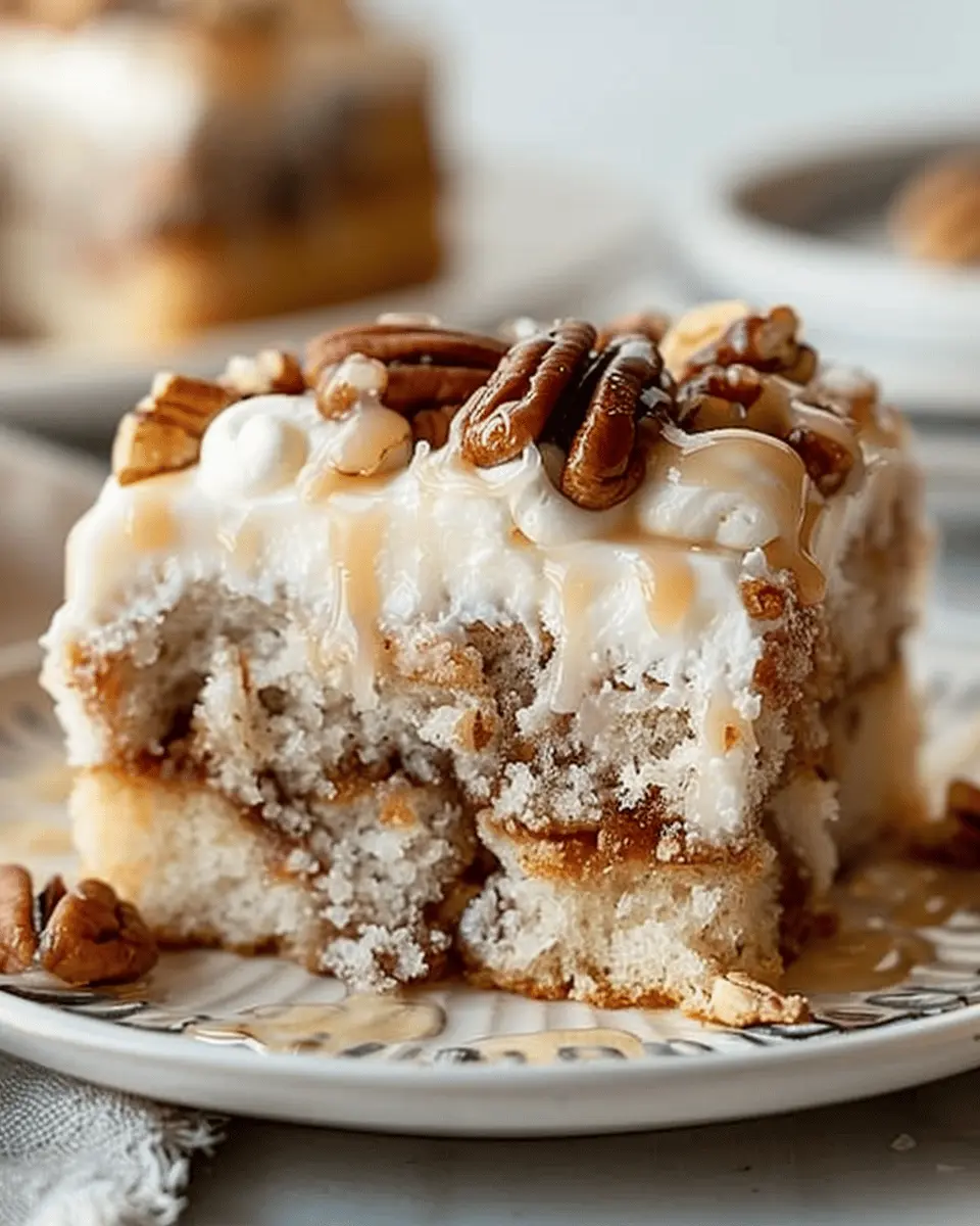 Butter Pecan Praline Poke Cake