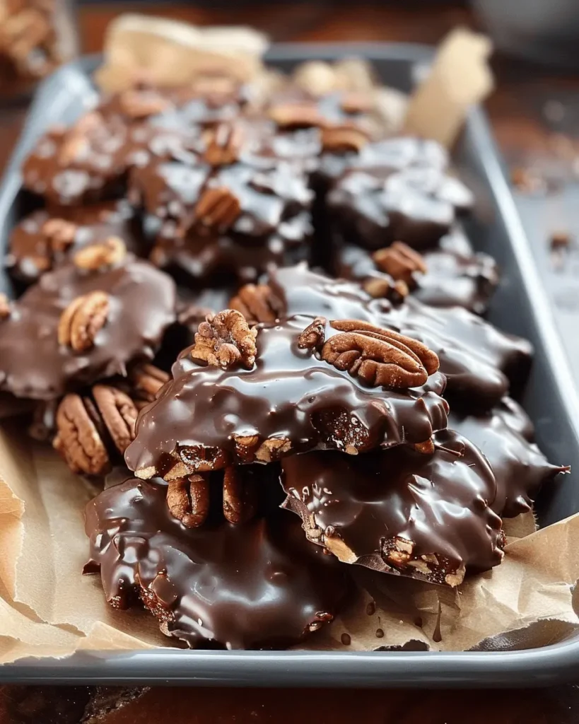 Pecan Caramel Chocolate Clusters