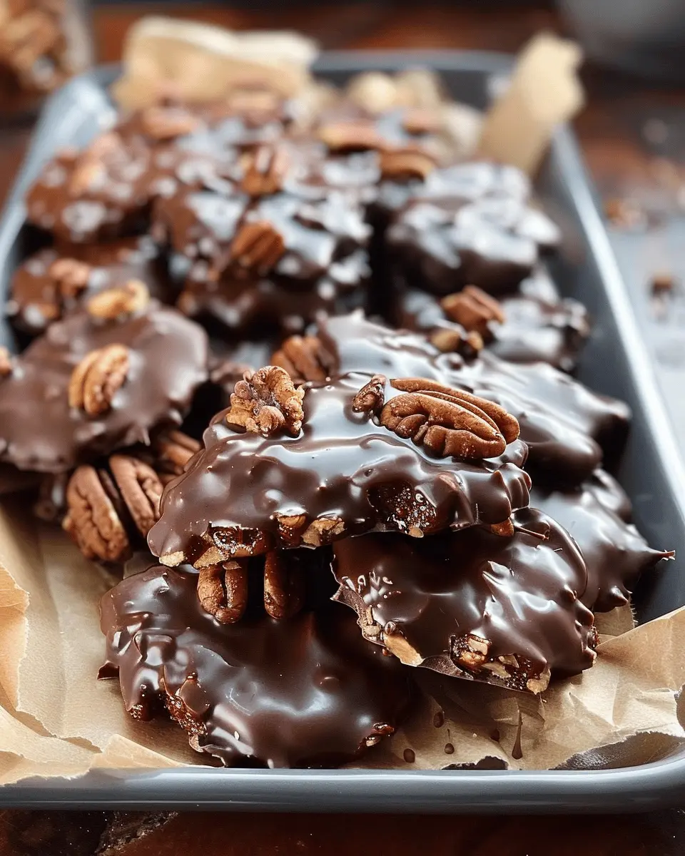 Pecan Caramel Chocolate Clusters