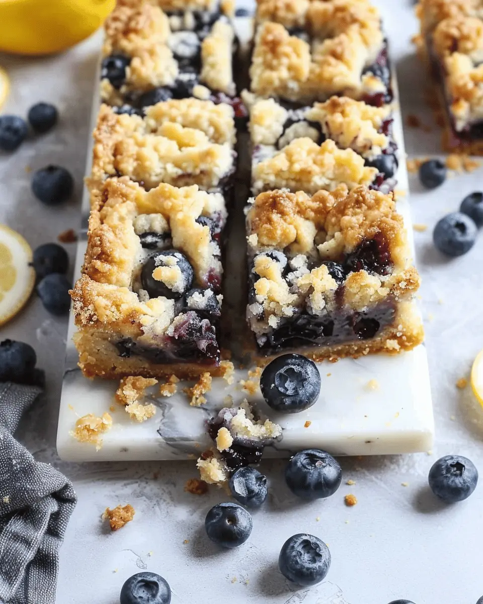 Lemon Blueberry Crumb Bars