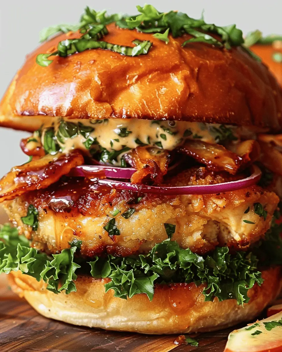 Oktoberfest Maple Mustard Chicken Burger