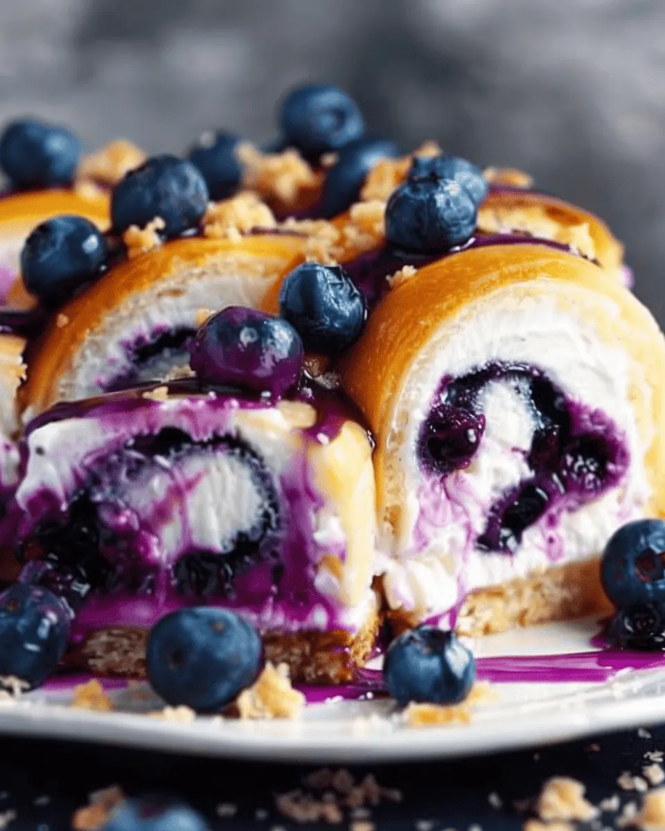Blueberry Cheesecake Rolls Bliss