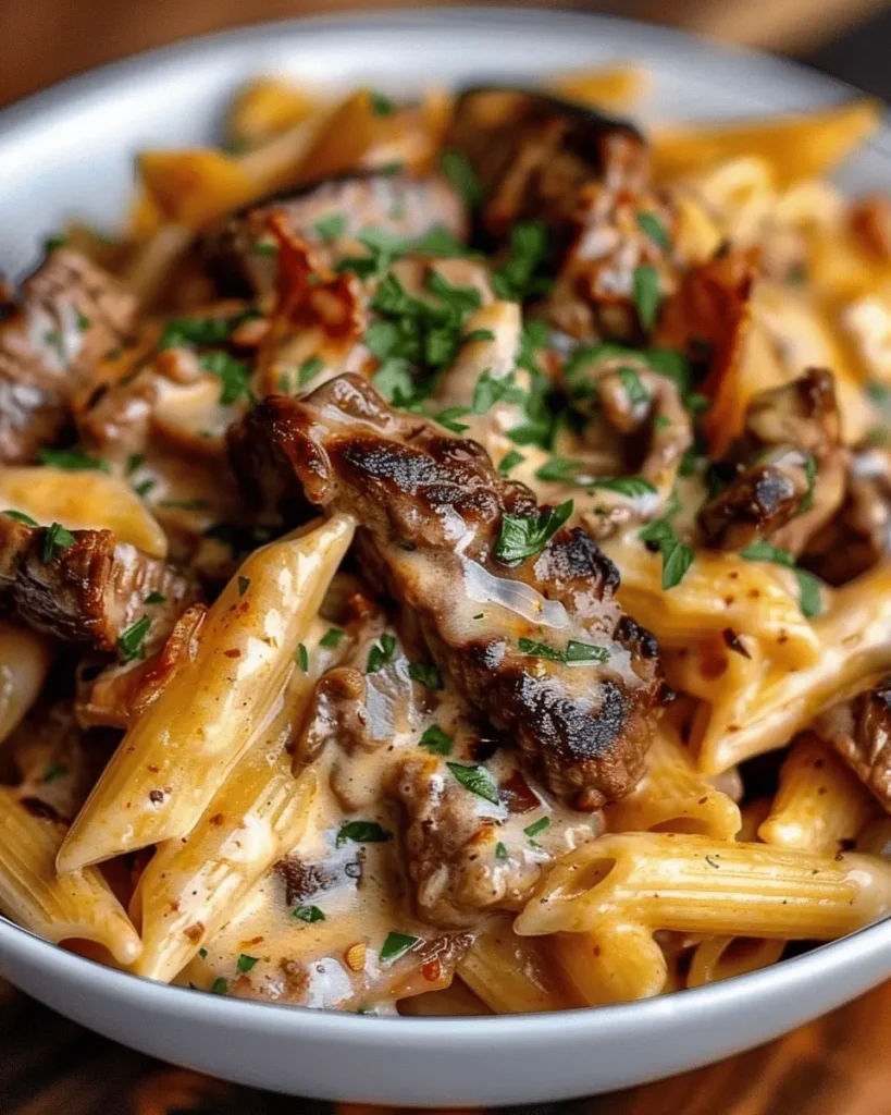 Cajun Steak Penne with Ranch Honey Cheese Sauce Recipe