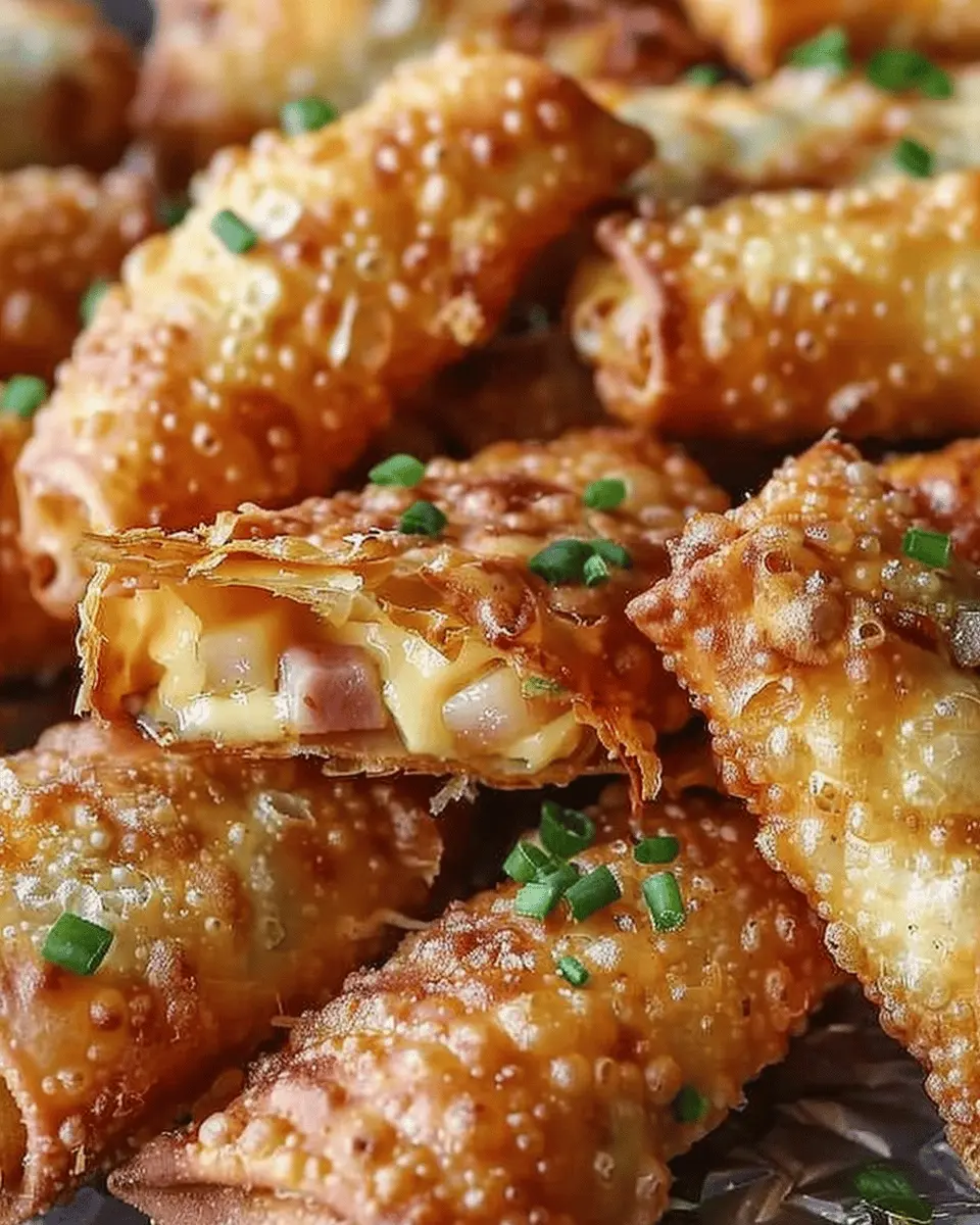 Crispy Ham and Cheese Egg Rolls