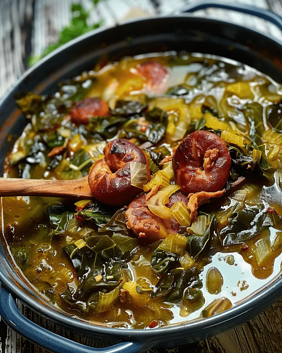 Gumbo greens with cabbage
