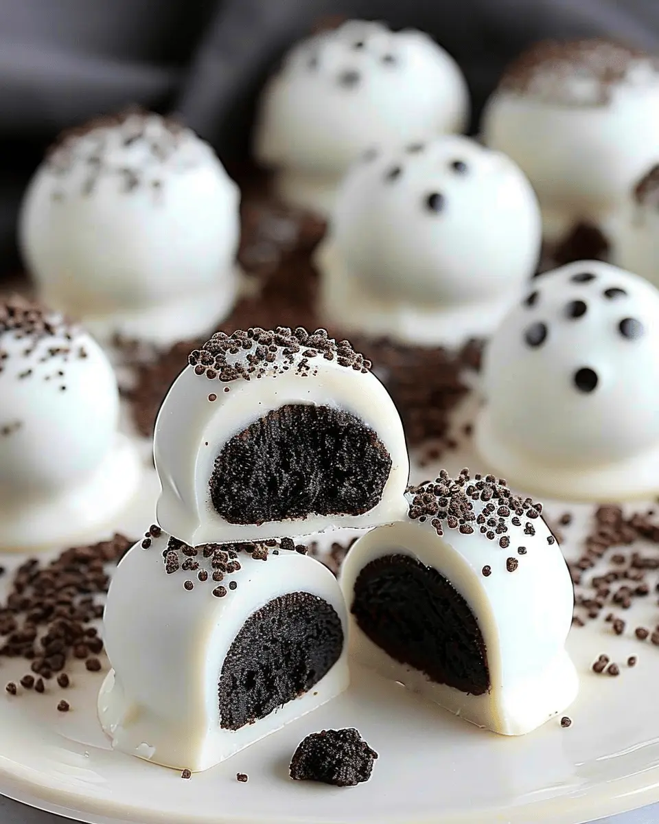In honor of National Dessert Day...Ghost Oreo Truffles