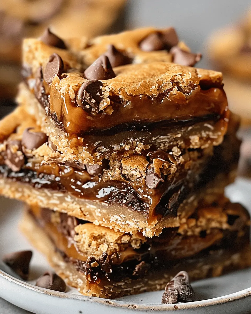 Salted Caramel Chocolate Chip Cookie Bars