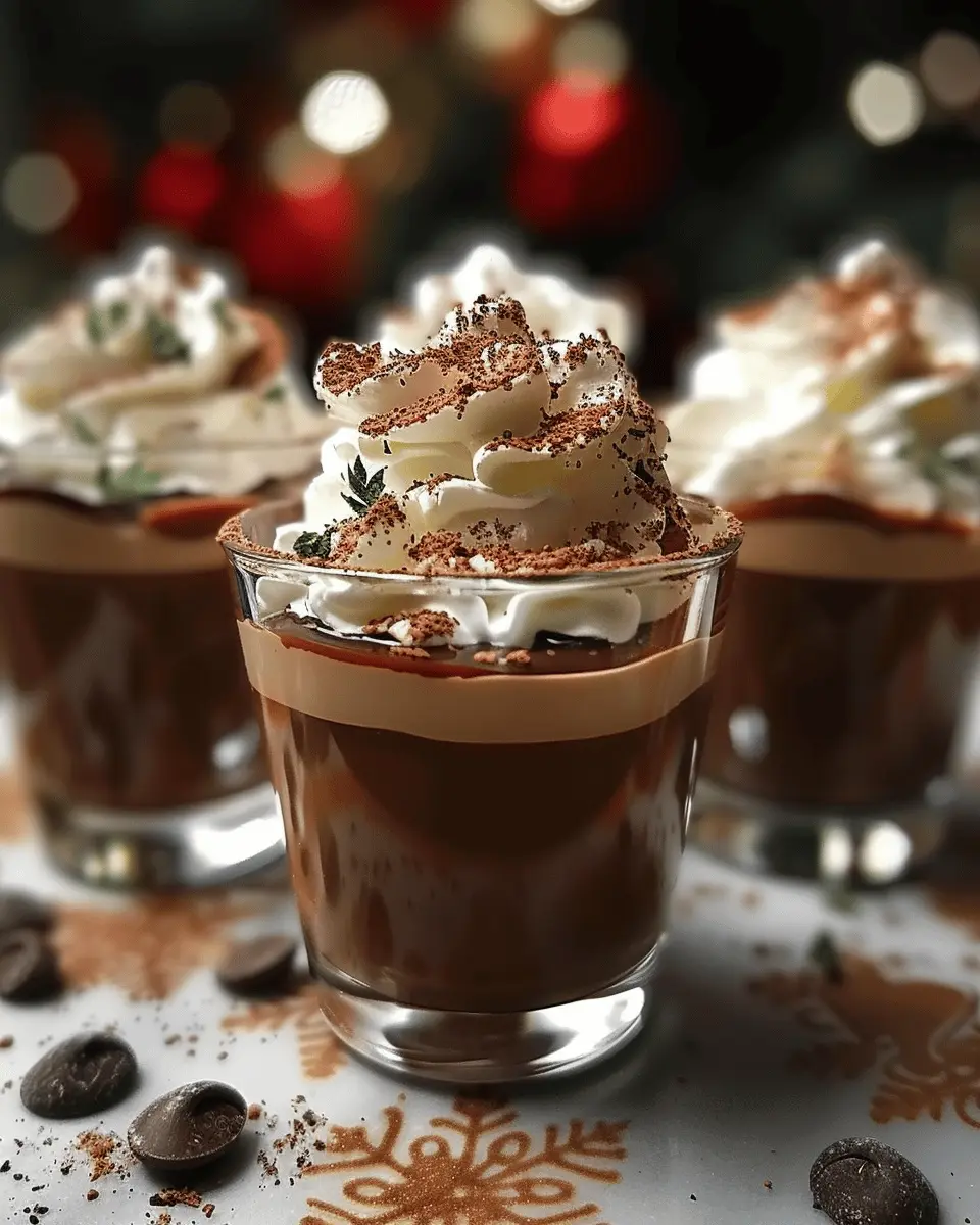 Christmas Chocolate Kahlua Baileys Pudding Shots