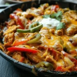 Queso Chicken Fajita Skillet