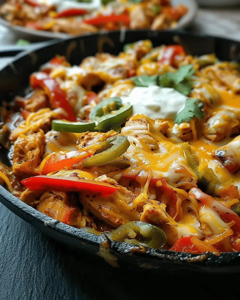 Queso Chicken Fajita Skillet