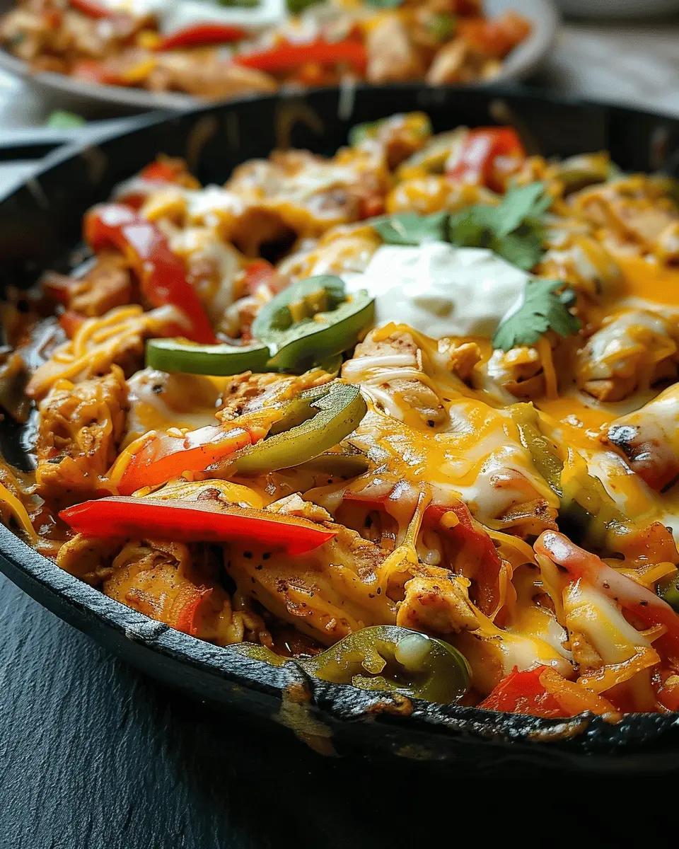 Queso Chicken Fajita Skillet