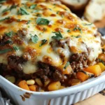 Amish Hamburger with Fall Veggies Bake