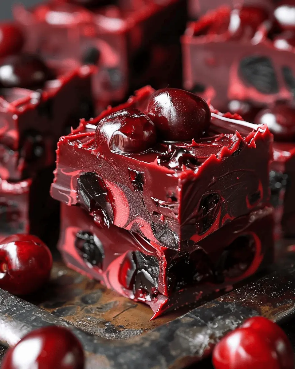 Halloween Dracula’s Dark Cherry Fudge