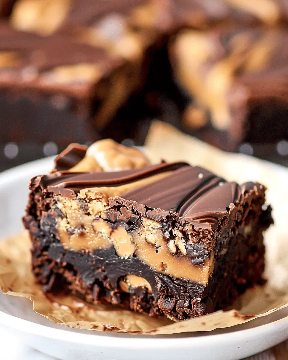 The BEST Peanut Butter Brownies