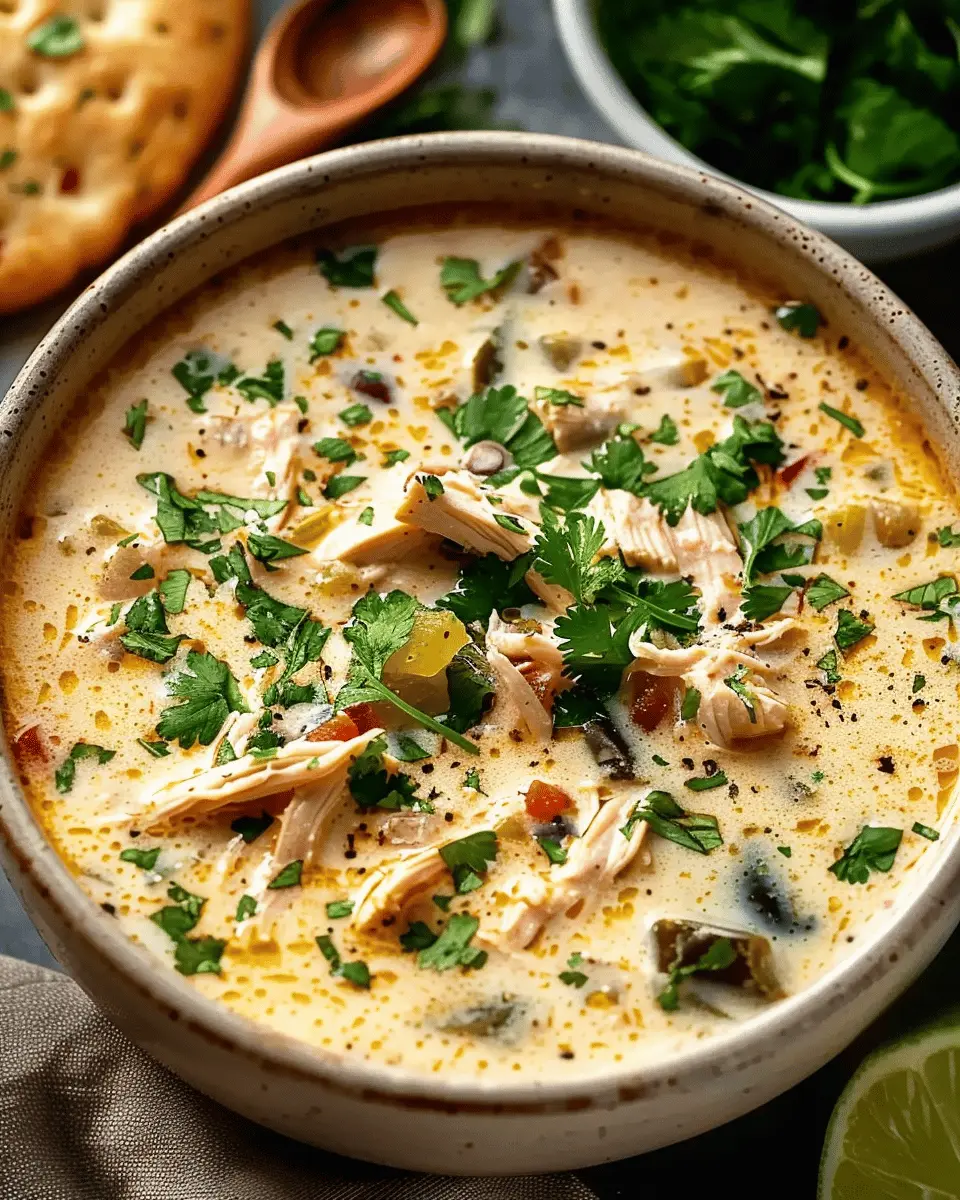 Viral Creamy Chicken Poblano Soup