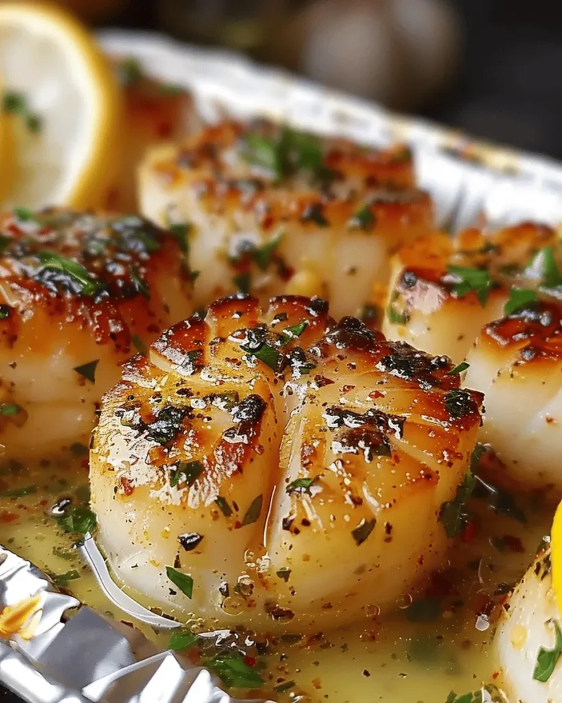 Garlic Butter Baked Scallops
