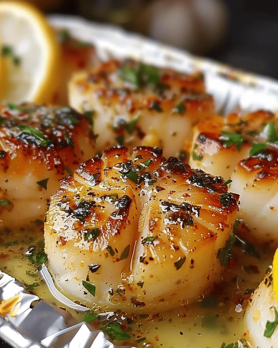 Garlic Butter Baked Scallops