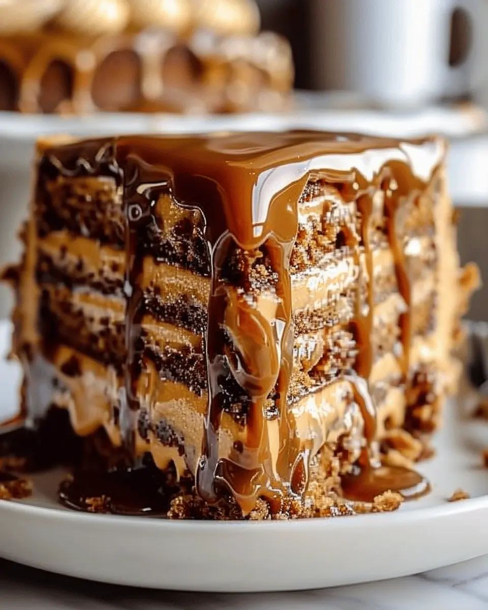 Gooey Coffee Caramel Cake