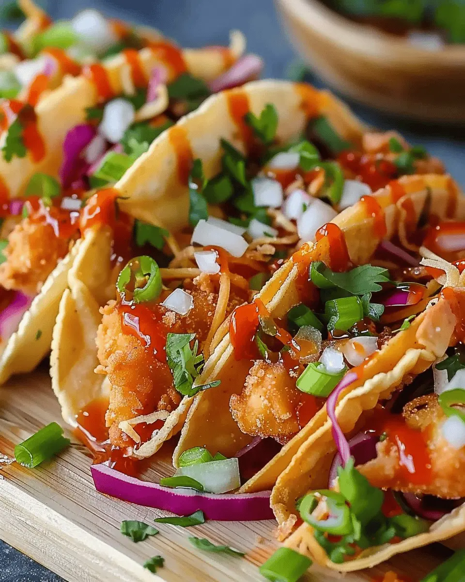 Crispy Chicken Wonton Tacos