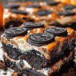 Oreo Layered Halloween Brownies