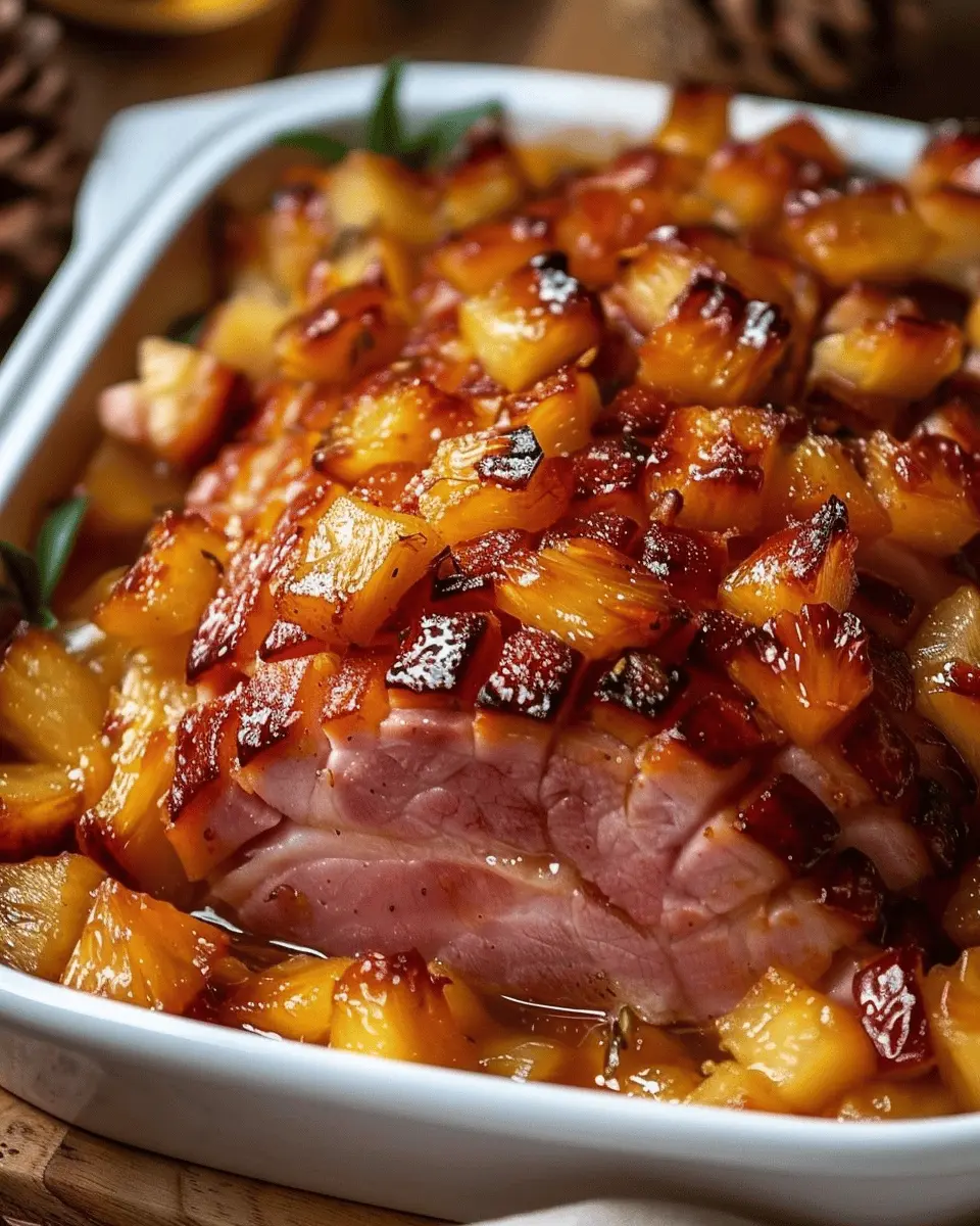 Brown Sugar Pineapple Ham Bake