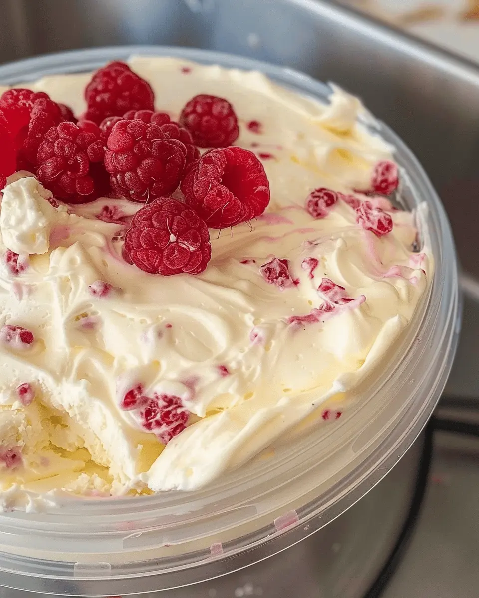 This is lemon raspberry cheesecake fluff