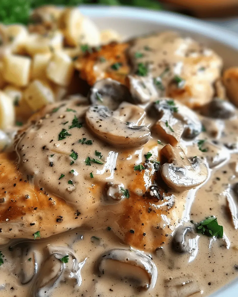 Creamy Chicken with Mushrooms and Dijon Sauce