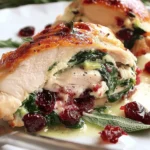 Cranberry and Spinach Stuffed Chicken