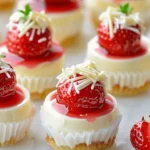 White Chocolate Strawberry Cheesecake Bites