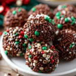 Christmas Chocolate Rice Krispie Balls